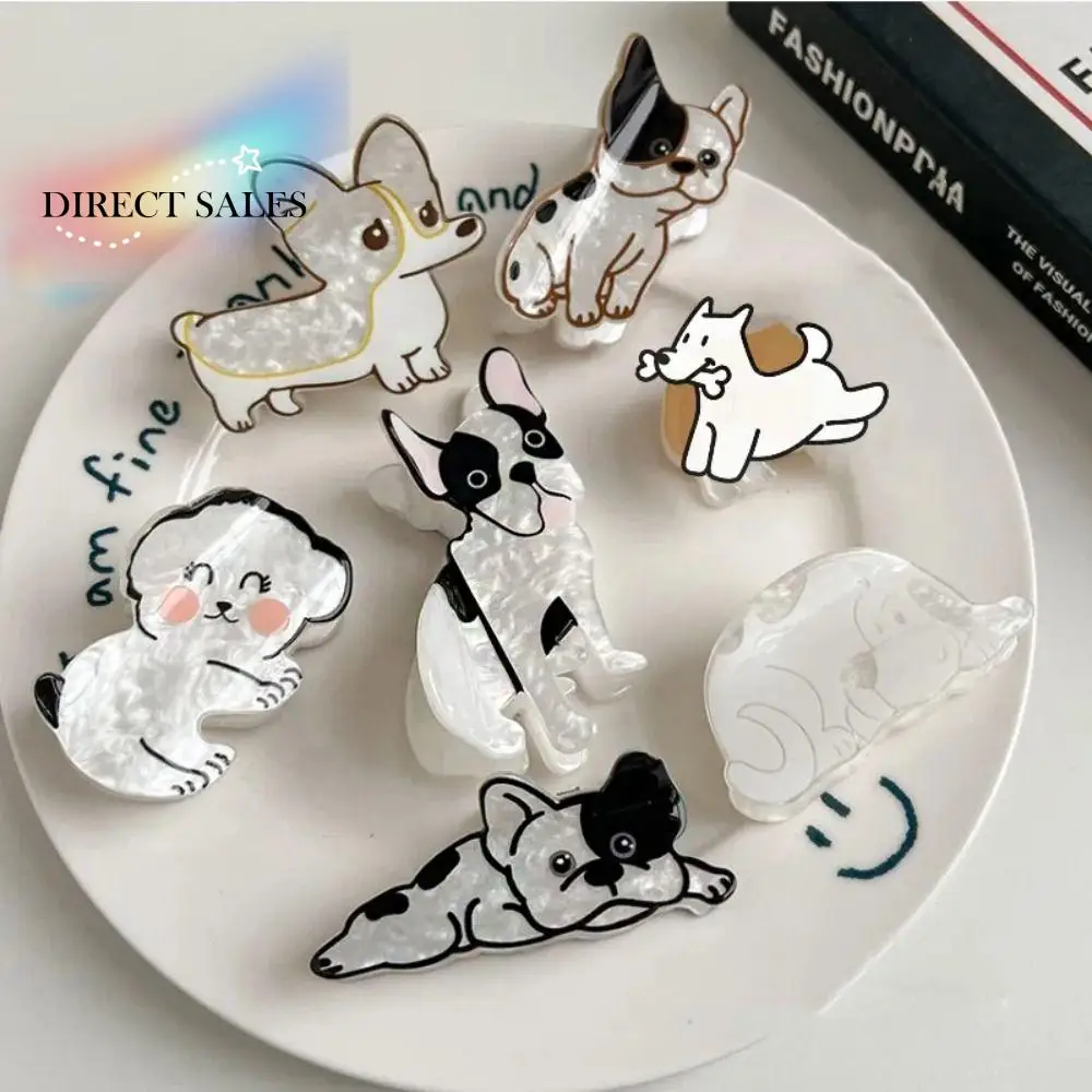 

Creative Bulldog Animal Dog Hair Claw Corgi Dog Cartoon Puppy Hair Clip Animal Shark Clip Women Headwear Female