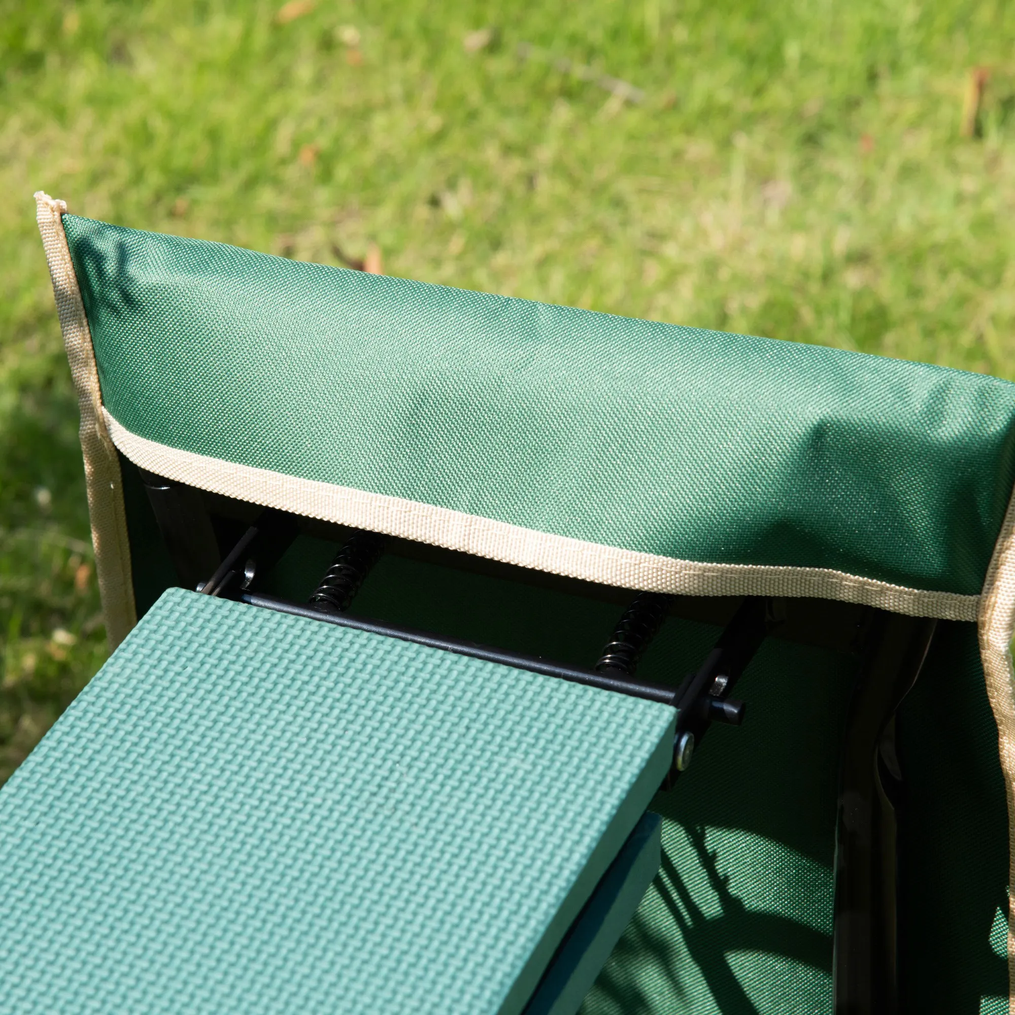 Folding Garden Kneeler Stool Bench Thick Knneling Pad with Large Tool Pouch image 5