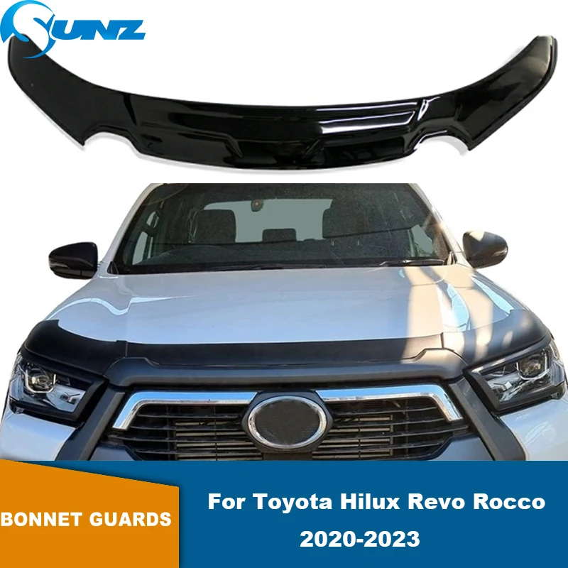 

Acrylic Car Bonnet Protector For Toyota Hilux Revo Rocco 2020 2021 2022 2023 Hood Deflector Bug Shield Tinted Guard Accessories