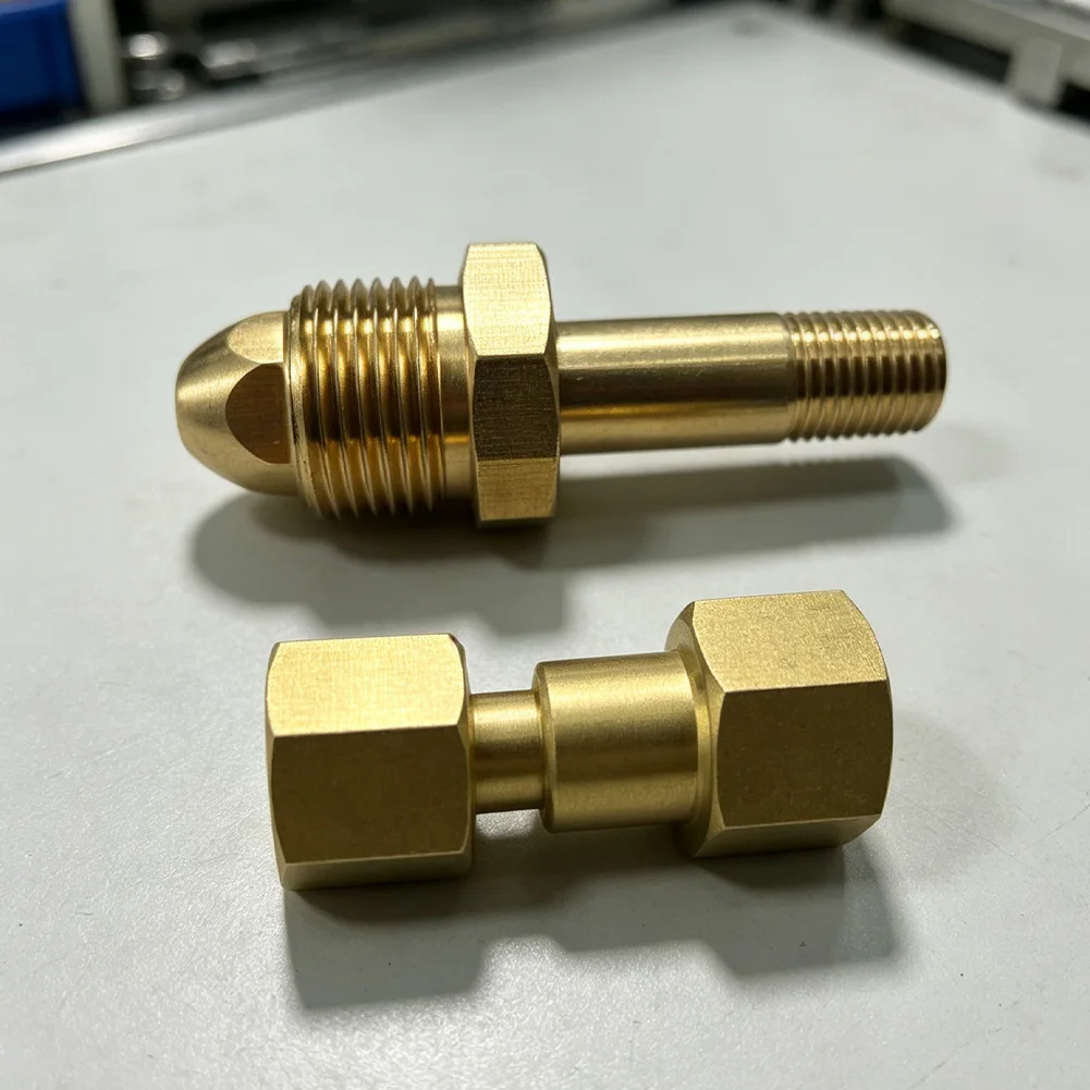 Inert for Gas Cylinder Connector CGA-320 To CGA-580 Adapter For Welding Gas Systems Yellow Cylinder To Regulator Adapter