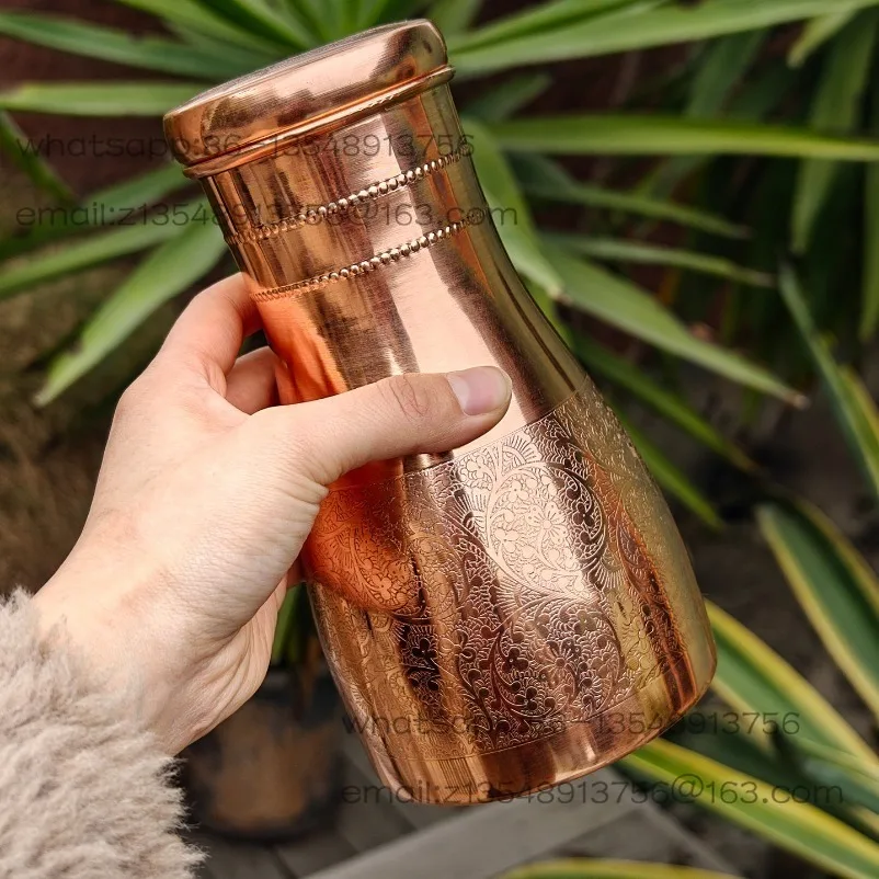 Handmade hammer-pattern copper tie pot cold kettle household characteristic kettle set