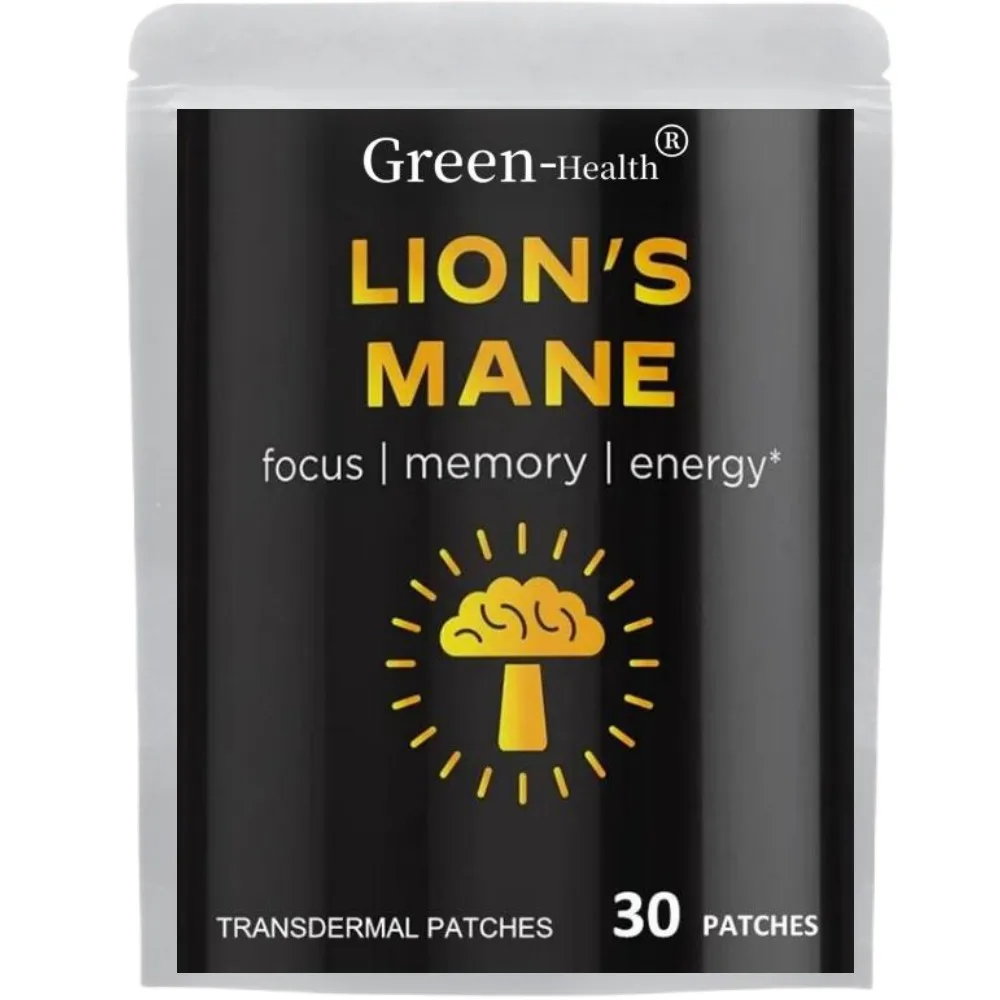 

Lion's Mane Mushroom Transdermal Patches Brain Booster Focus & Memory - 30 Patches One Month Supply