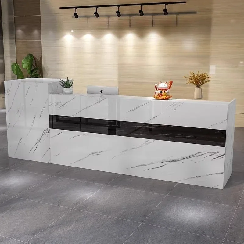 Business Reception Desk Clothing Store Modern Infodesk Cashier Reception Desk Counter Recepcion Mostrador Office Furniture