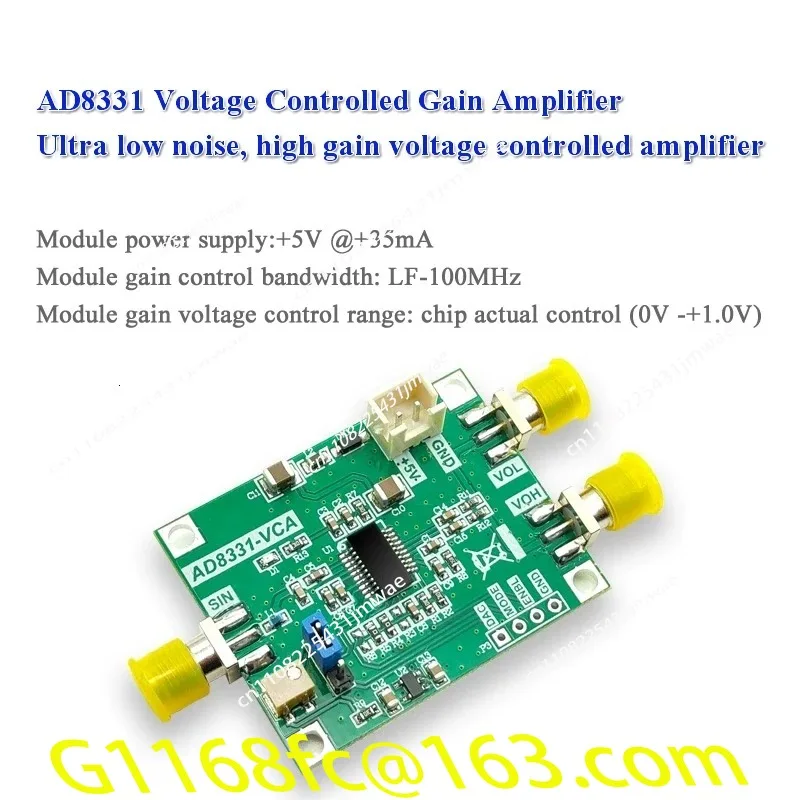 AD8331 Voltage Controlled Amplifier Module Ultra-low Noise 48dB Dynamic Gain Adjustment 100MHz Bandwidth