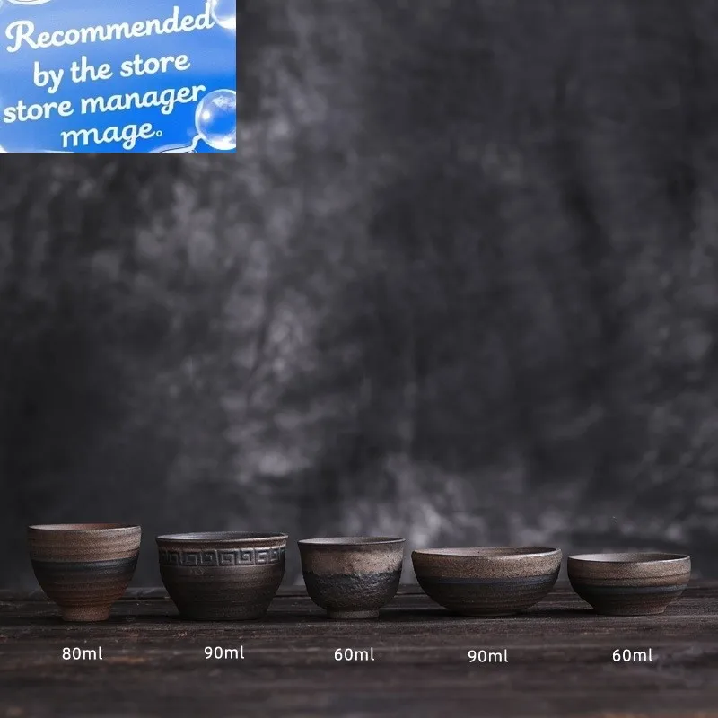 

Чайная чашка, керамическая чашка ручной работы, новый китайский стиль, керамический чайный сервиз кунг-фу, ретро-печь, запеченная чайная чашка, фарфоровая