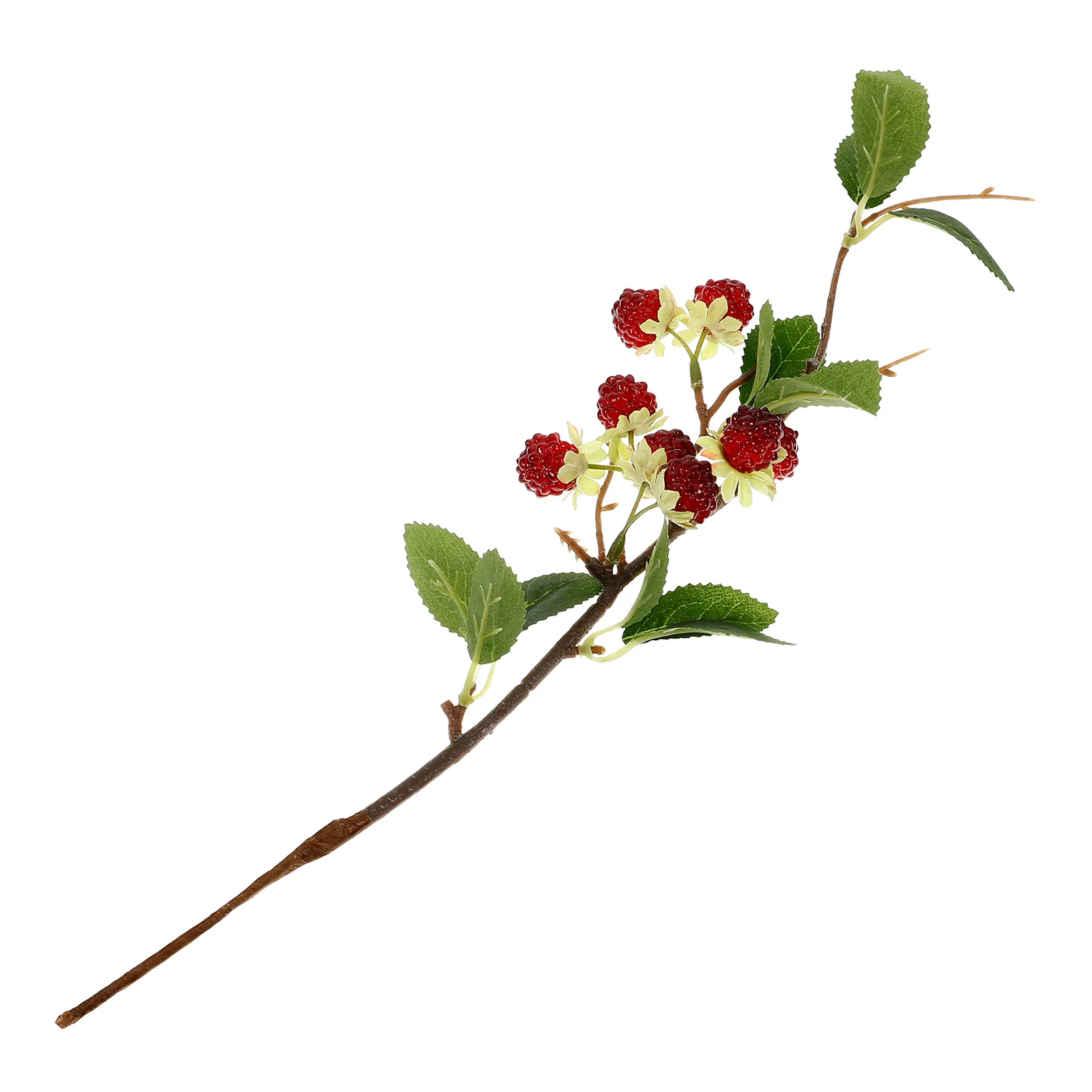 1pcs Simulation Raspberry Ornament Lifelike Artificial Fruit For Table Decor Party Decoration Photo Prop Faux Plastic Branch