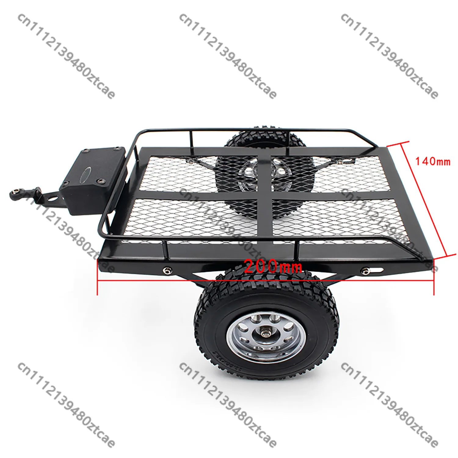 1 10 RC Crawler Hand Welded Metal Flatbed Semi Trailer Simulation Towing Upgrade Spare Parts