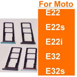 Sim Card Tray For Motorola MOTO E22 E22S E22i E32 E32S SIM Cadr Slot Holder  Card Reader Adapters Socket Replacement