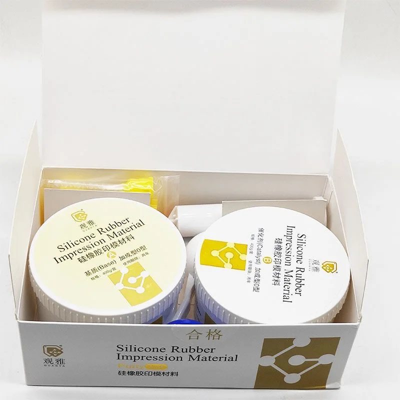 Dental Silicone Rubber Impression Material Base Catalyst Oral Impression Material Light Body Rubber Gun Set Mixing Head