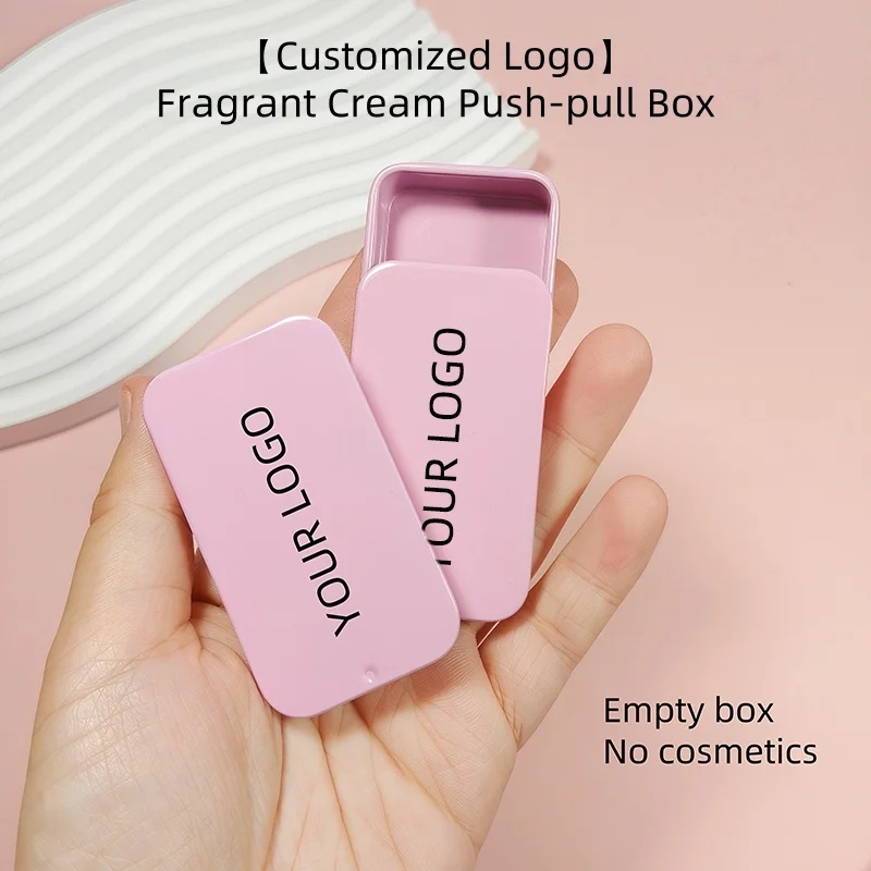 【شعار مخصص】50 قطعة مخصصة 10 جرام صندوق حديد صغير منزلق مسحوق أسود وأبيض وفضي مواد تغليف مستحضرات التجميل بأربعة ألوان