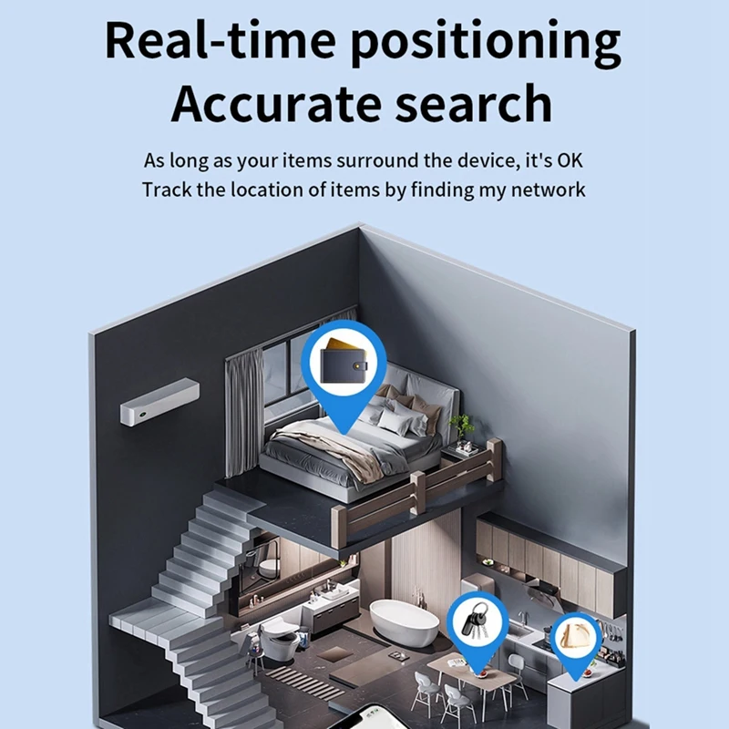 Bluetooth Pet Tracking Locator Smart Anti Loss Prevention Finder For Find My Airtag Apple Anti-Lost Device Creamy White