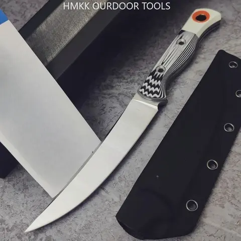 Straight Knife Jungle 15500 Fixed Blade Knife D2 Blade G10 Handle Outdoor Knife EDC Camping Adventure Tool with Sheath Hand Tool