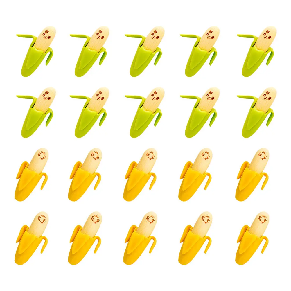 40Pcs Creative Cartoon Banana Erasers Small Pencil Erasers for Kids Students Bulk Stationery Educational Fun Supplies