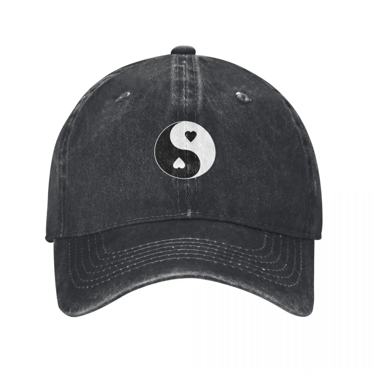 yin yang heart symbol Baseball Cap fishing hat western Hat Golf Hat Man Designer Man Women's