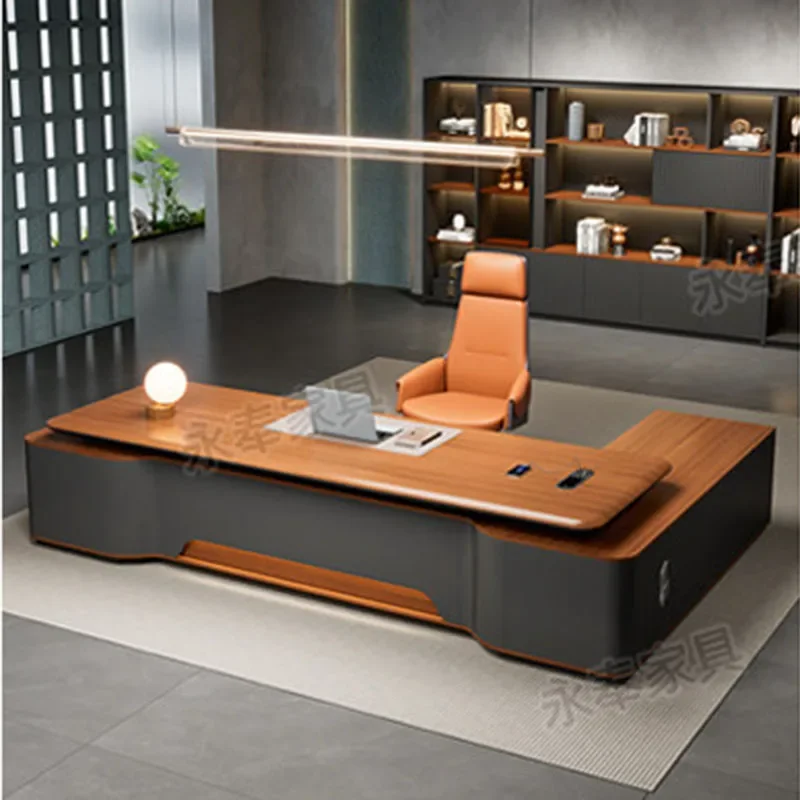 Organizers Reception Office Desk Executive Study Wooden Modern Office Desk Decoration Shelves Meuble
