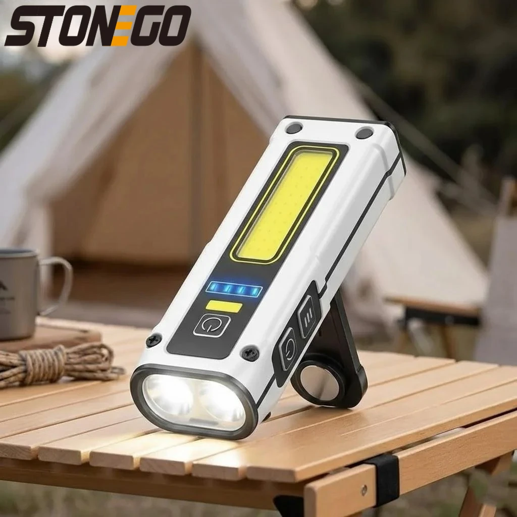 

DualLight Source Flashlight Magnetic Outdoor Emergency Waterproof Work Light Self Defense Security