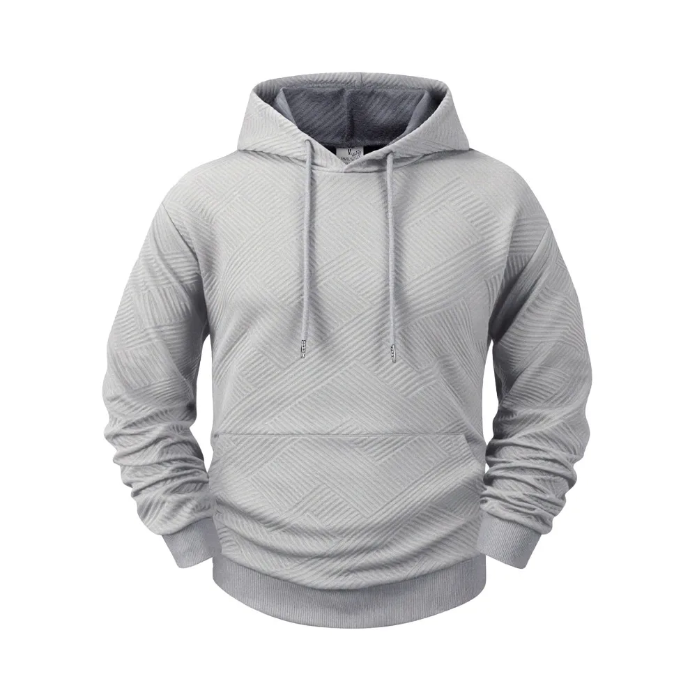 بلوفر رجالي محكم موضة عادية كم طويل مقنع سويت شيرت ربيع الخريف أبلى هوديي ملابس علوية خفيفة الوزن ملابس الشارع #4