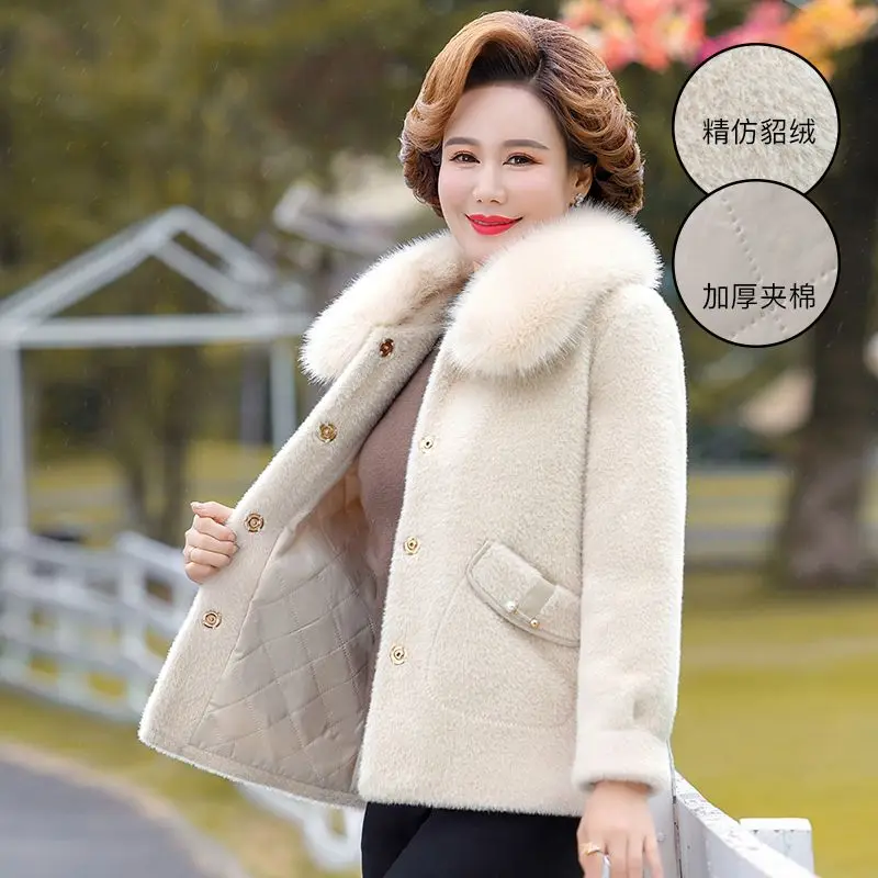 

New Women Mink Long Fox Fur Real Mink Coat for Women Patch Mink Mom Fur Coat Fashionable Fur Jacket Fashion 2026 Thermal TS683