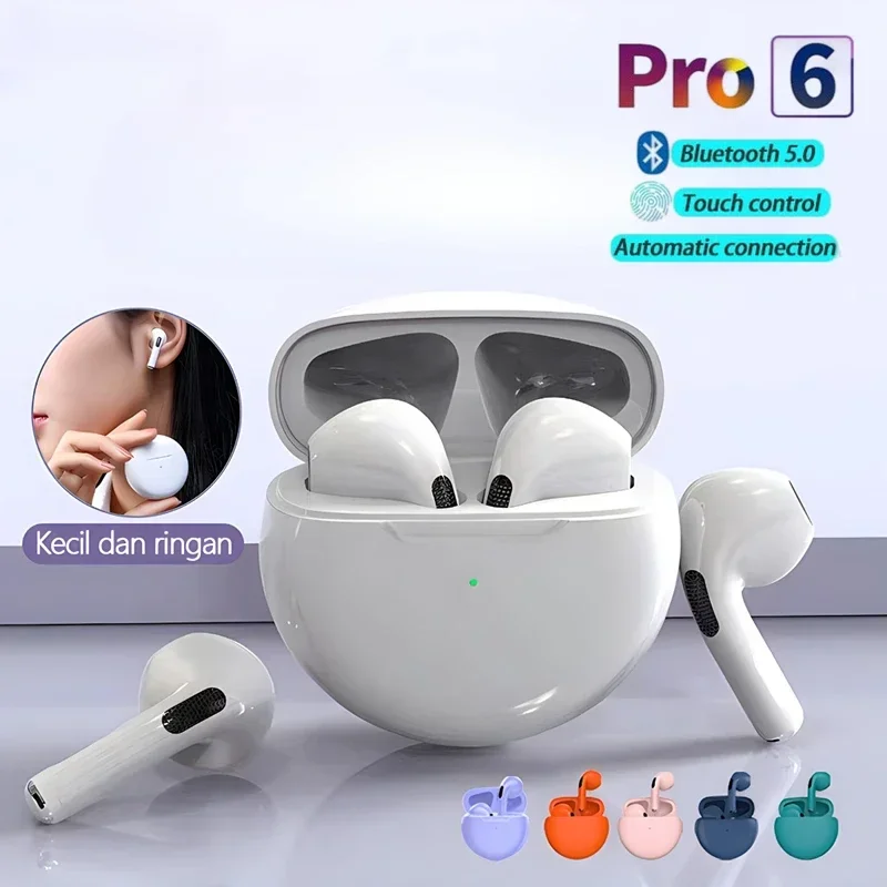 Air Pro 6 TWS Wireless Earphones with Mic Fone Bluetooth Headphones Sport Running Headset for Apple iPhone Xiaomi Pro6 Earbuds