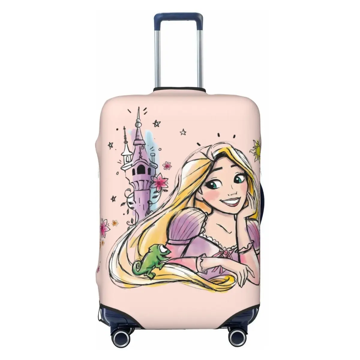 

Custom Princess Tangled Luggage Cover Protector Fashion Cartoon Funny Travel Suitcase Covers for 18-32 Inch