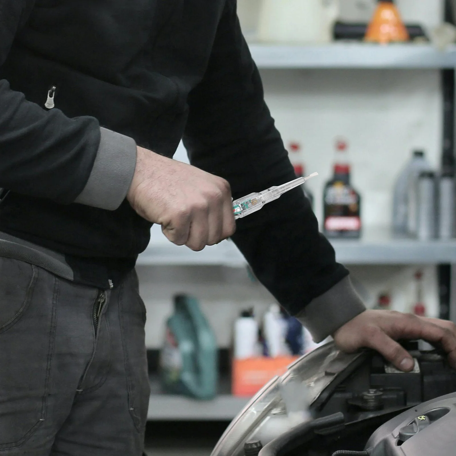 

Car Voltage Tester Pen with LED Lights Multifunctional Electrical Tester for Automotive Circuit Diagnostics and Power Detection