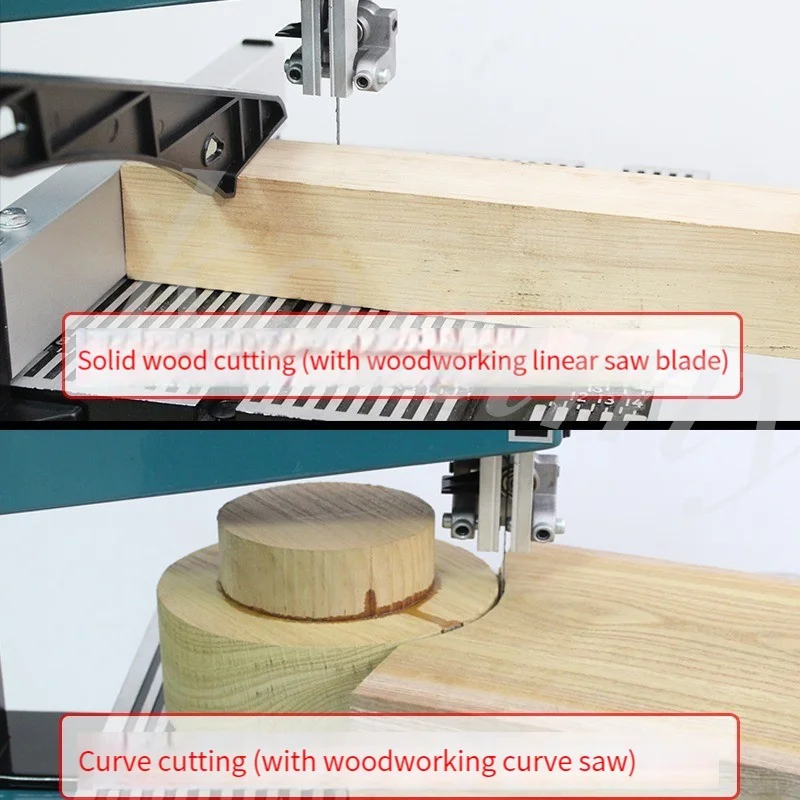 Multifunctional 8-inch Table Curve Saw Woodworking Band-Sawing Machine 550W Vertical Metalworking Saw Machinery