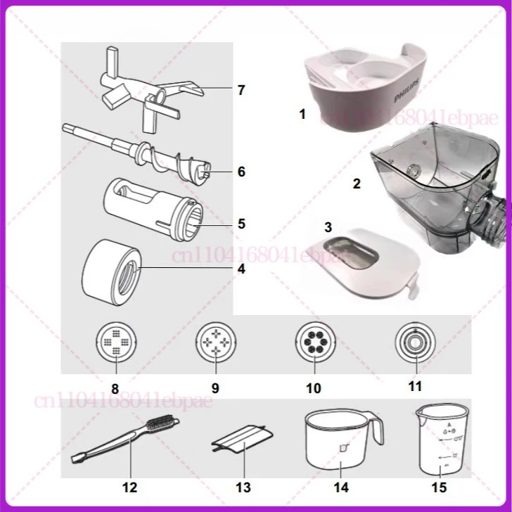 For Philips noodle machine HR2345 2333 2332 2334 2372 71 dumpling mold accessories wonton skin