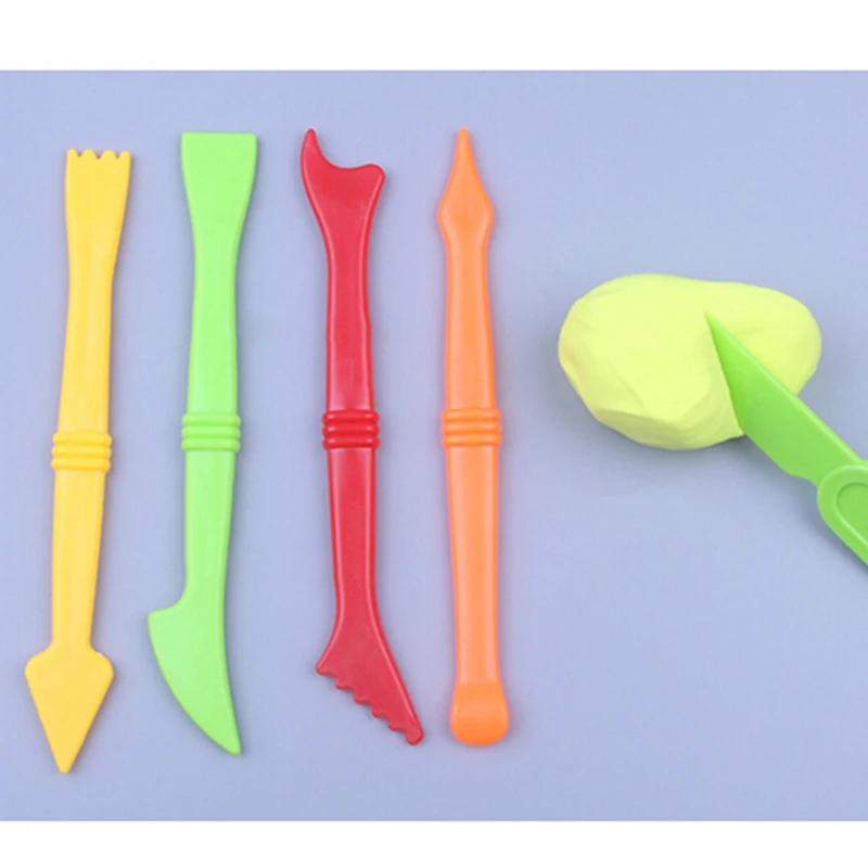 23pcs Clay Accessories With Various Plastic Molds Tools Set for Kids Rolling Pins Cutters for Children Playdough Tool