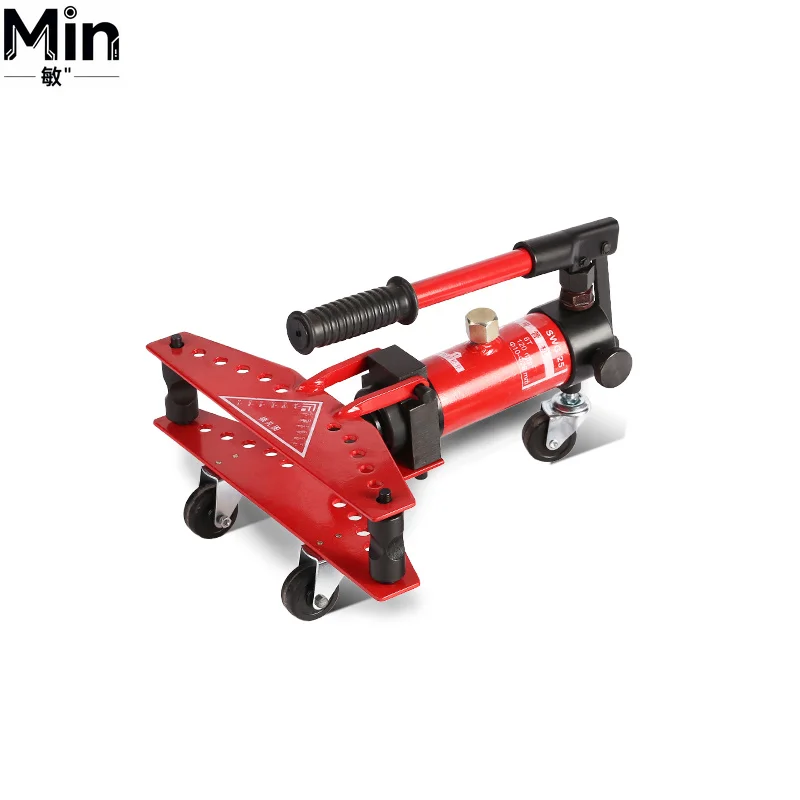 Portable Hydraulic Manual Pipe Bender Hand Rebar Bending Tool for Stainless Steel Tube Metal Sheet Rebar Construction Work