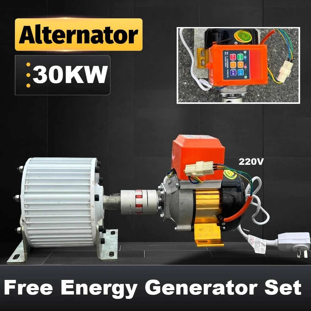 

Free Energy 30KW Power Systems 10KW 20KW AC Permanent Magnet Generator Set 380v 220v Generator With Adjustable 220V Motor