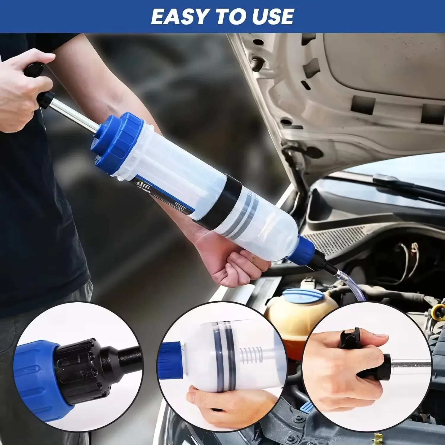 Car oil changer Syringe suction dual-purpose change tool Brake oil Gear Antifreeze Transmission oil Manual filler