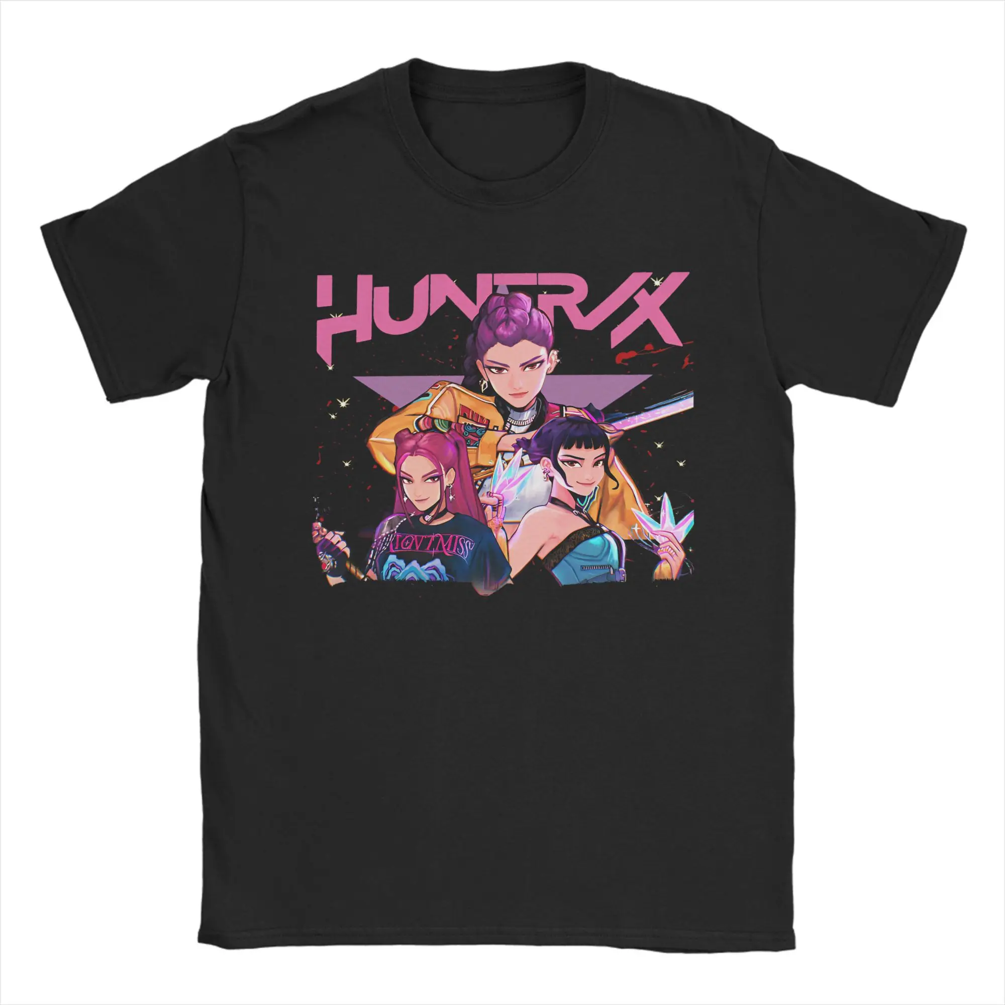 

Мужская футболка Kpop Demon Hunters Футболки Hipster Huntrix Girls Zoey Mira rumi Pop Art Летние футболки с принтом Хлопковые топы Подарок