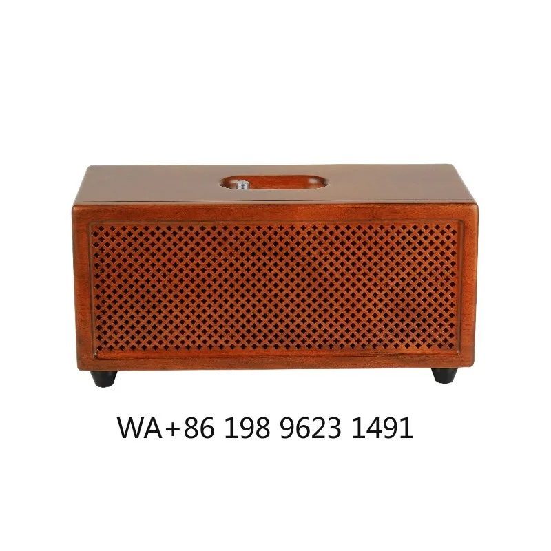 

100W Wooden 2.1 Channel Bluetooth Speaker Built-in Mic Wireless Dual Mode Home Karaoke Theater