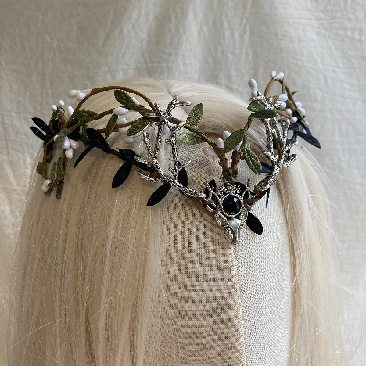 Woodland elf tiara with branches Elven wedding headpiece circlet Elvish tiara Fancy Head Dress for Renaissan Fantasy Festival