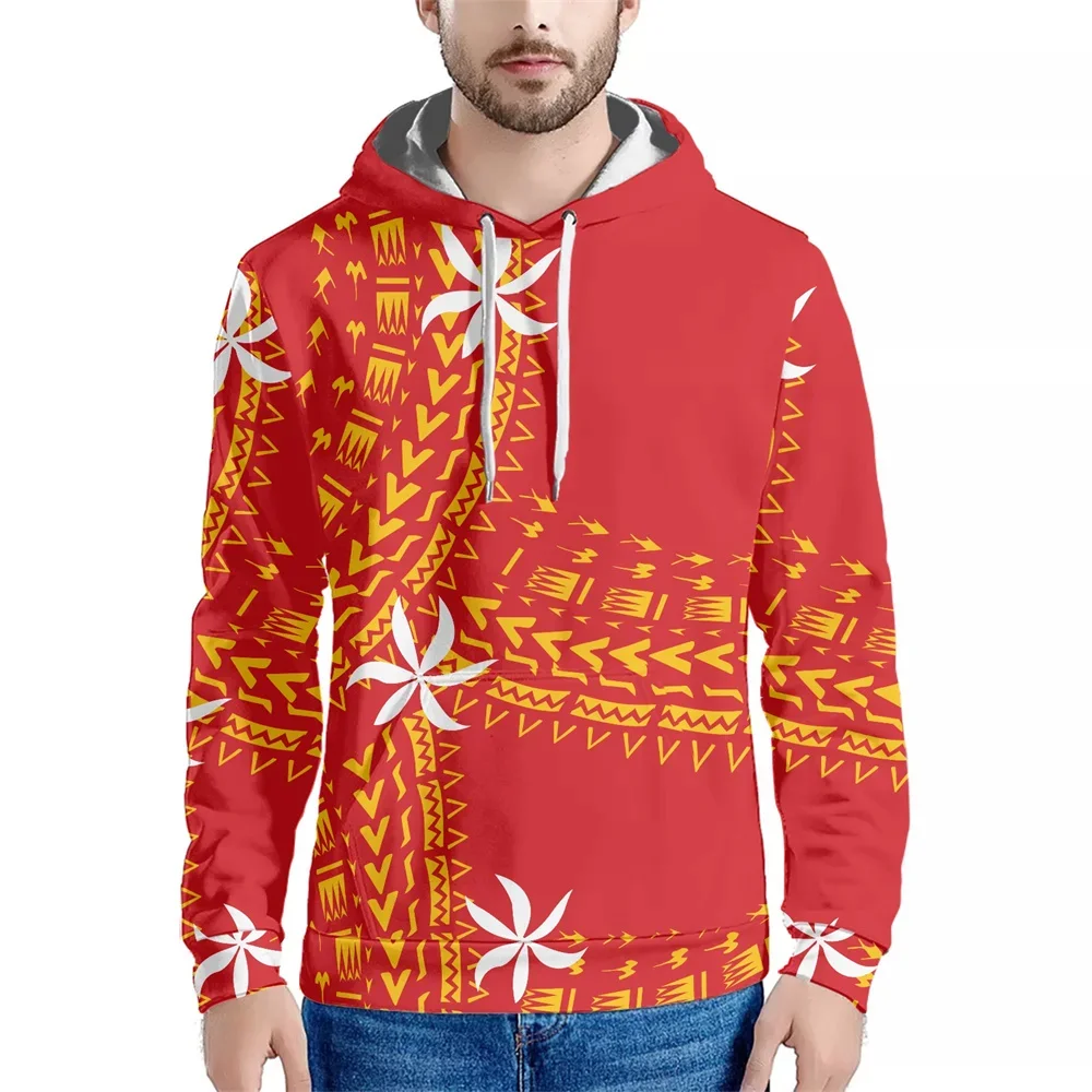 

Drop Shipping Casual Hoodie Polynesian Tribal Hibiscus Samoan Fijian Print Custom Sportswear Long Sleeve Hooded Pullover Hoodies