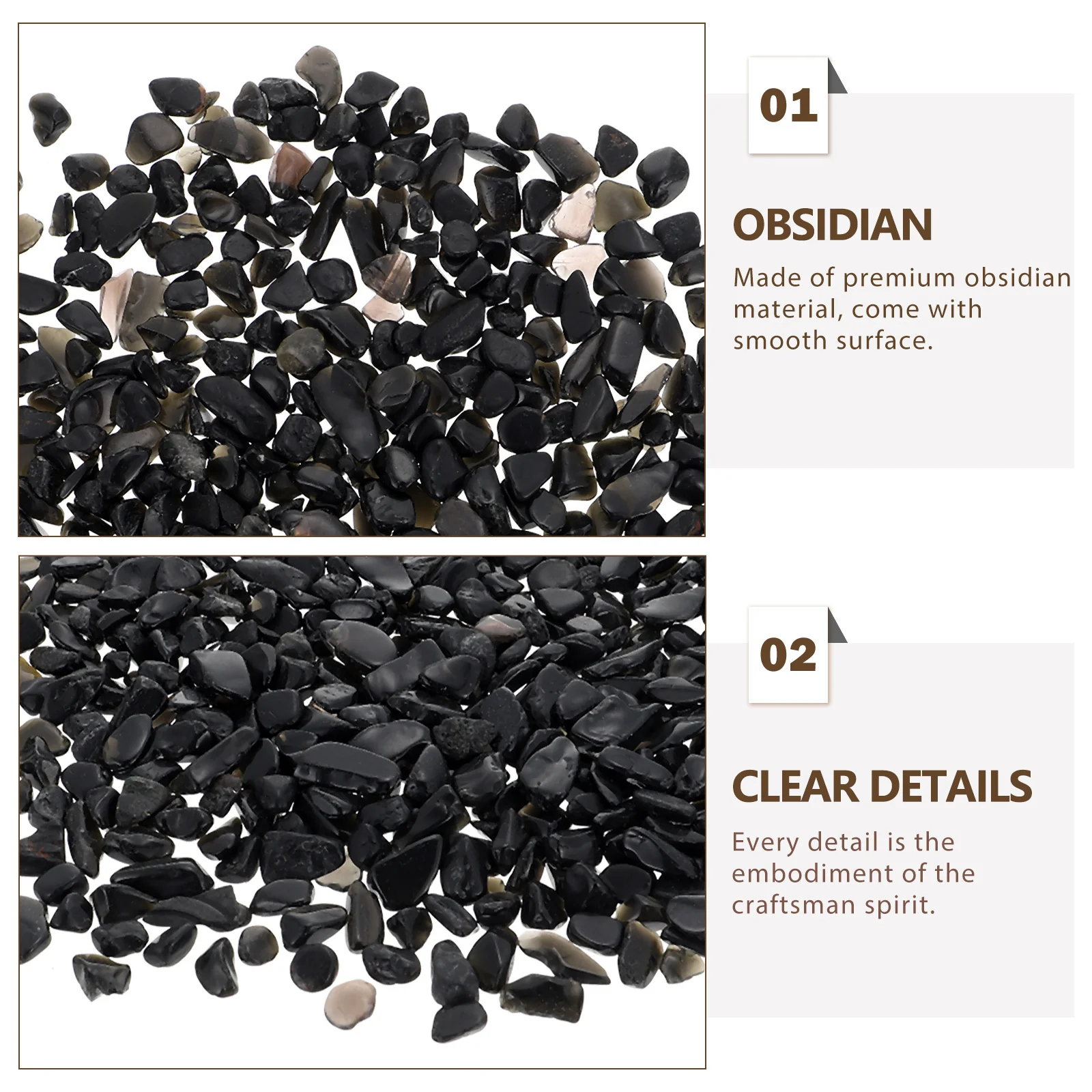 

1Set Decorative Obsidian Rocks Delicate Aquarium Gravel Stylish Fish Tank Decor Durable Wear-Resistant Aquarium Accessory