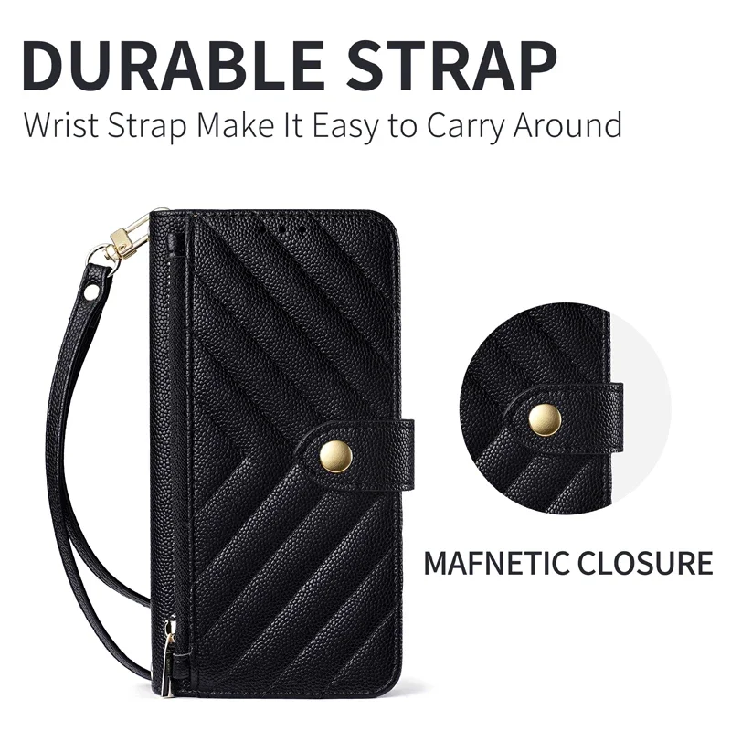 For Samsung Z Fold 8 Ultra Super Chanel Style Crossbody Flap Card Slot Phone Case Samsung Z Fold 8 Wallet Phone Case