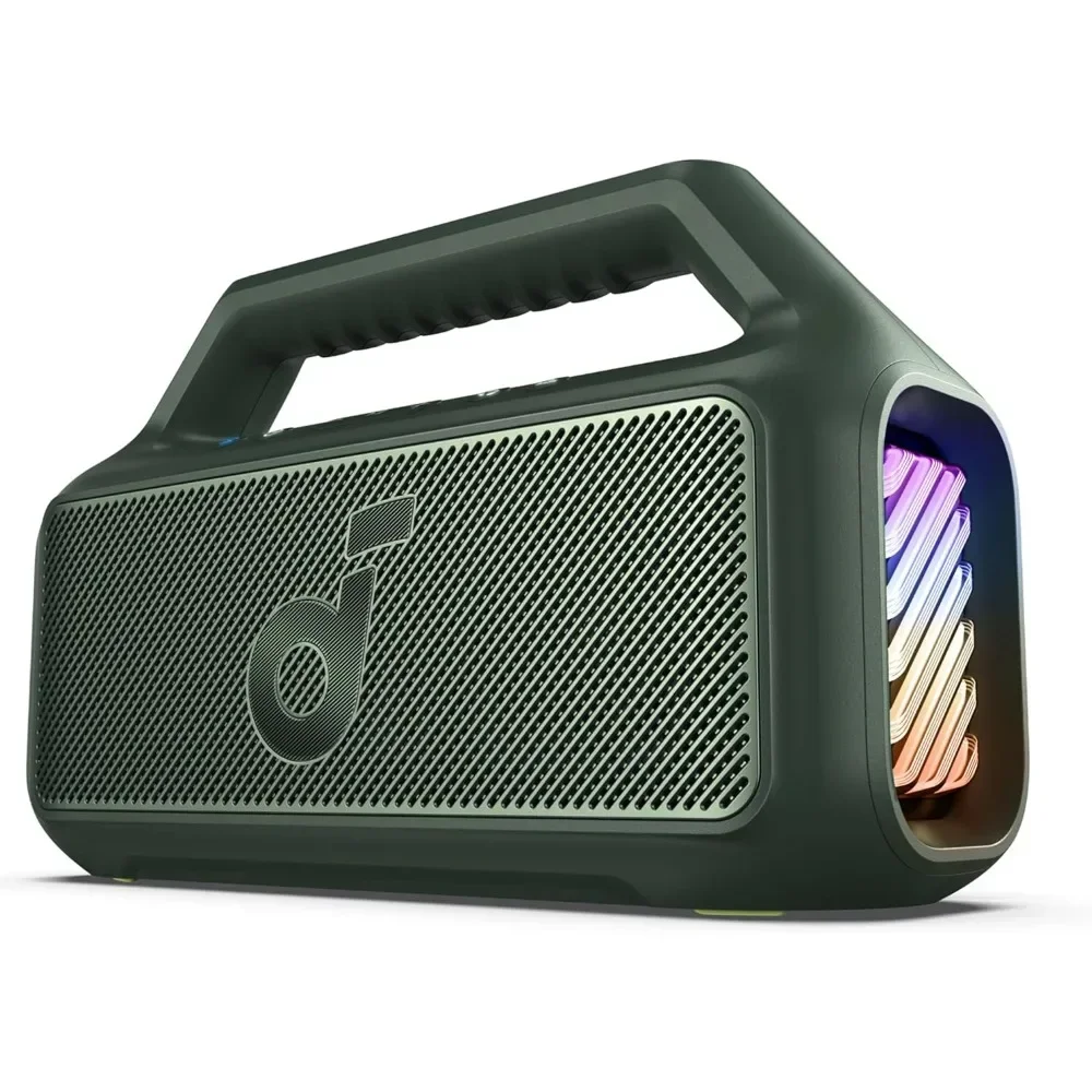Soundcore Boom 2 قابل للتخصيص بواسطة Anker، مكبر صوت خارجي، 80 وات، مضخم صوت، BassUp 2.0، وقت تشغيل 24 ساعة، IPX7 مقاوم للماء، قابل للطفو، R