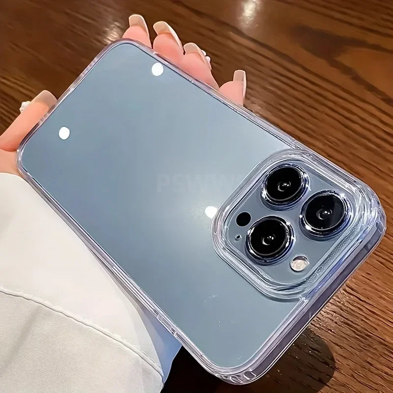 Роскошный прозрачный чехол для телефона iPhone 17, Air 16, 15, 14, Plus, 13, 12, 11 Pro Max, противоударный HD, прозрачная жесткая акриловая задняя крышка