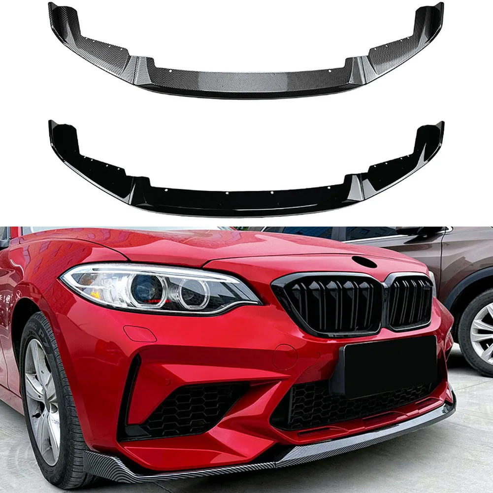 

3 Stage Front Lip Splitter Spoiler Side Lower Splitters Body Kit For BMW 2 Series F87 M2 CS 2016-2021