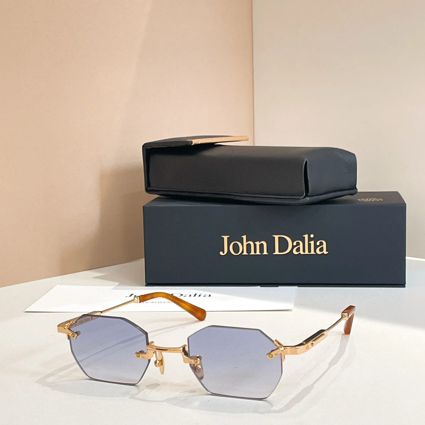 Voor JOHN DALIA JD CURTIS Luxe grenzeloze gepolariseerde zonnebril Heren Designer zonnebril Mannelijke zakelijke damesbril met doos