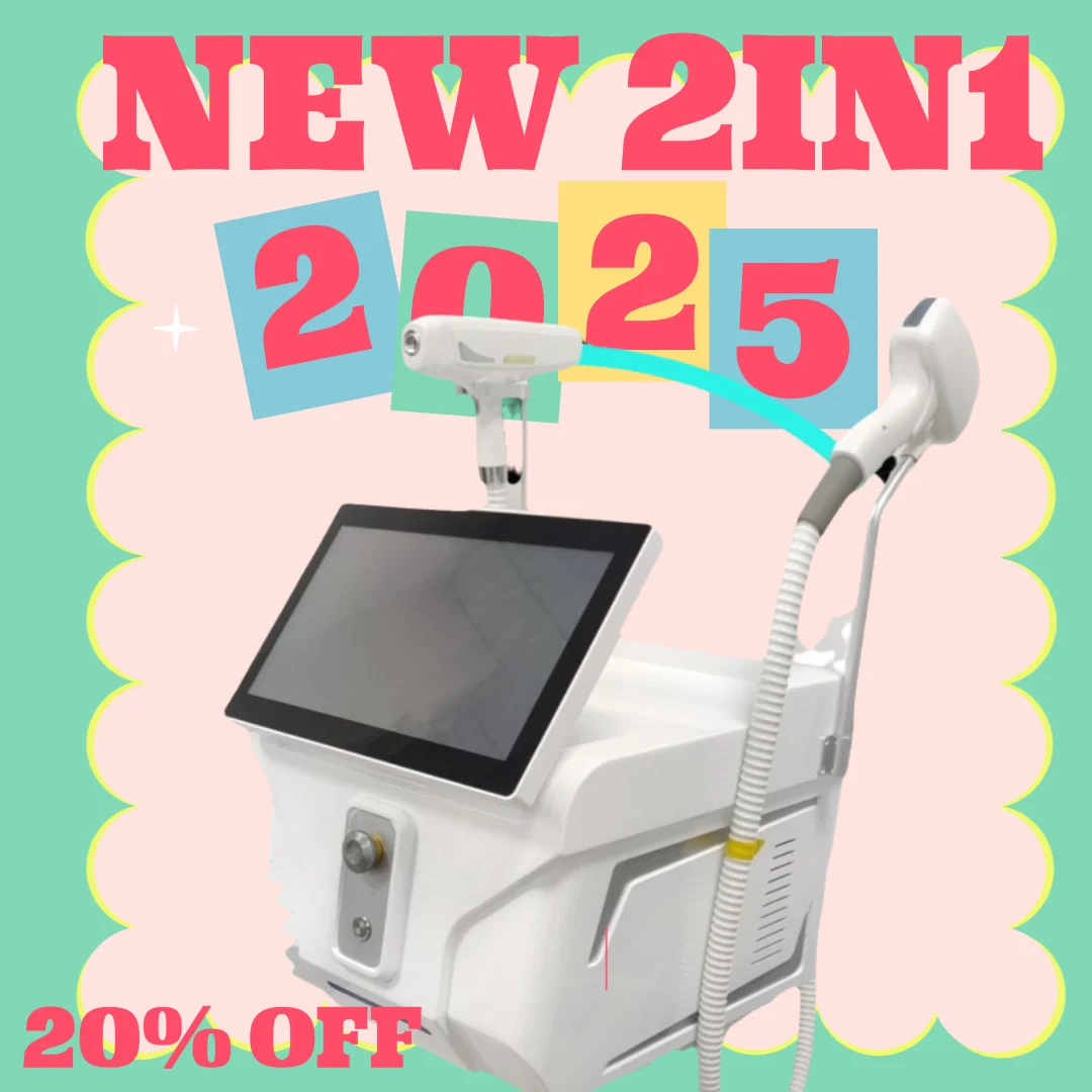 2025 Soprano Titanium 2in1 808nm Professional Laser Machine Diode Pico Picosecond Hair Tattoo Removal Permanent Skin Care Device