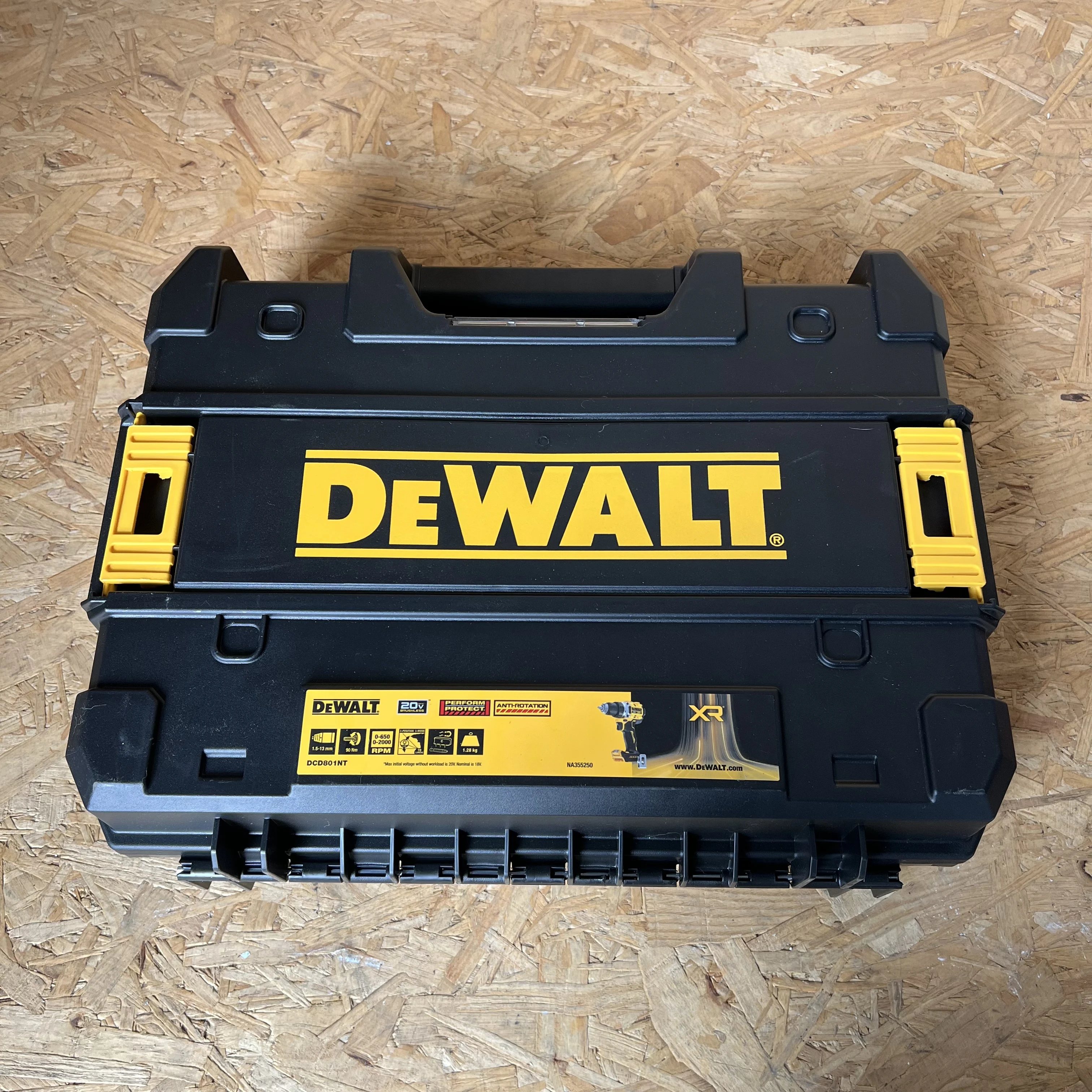 DEWALT DCD801/DCD806 Handheld Toolbox Storage Box Stackable Flexible Box - Empty Box