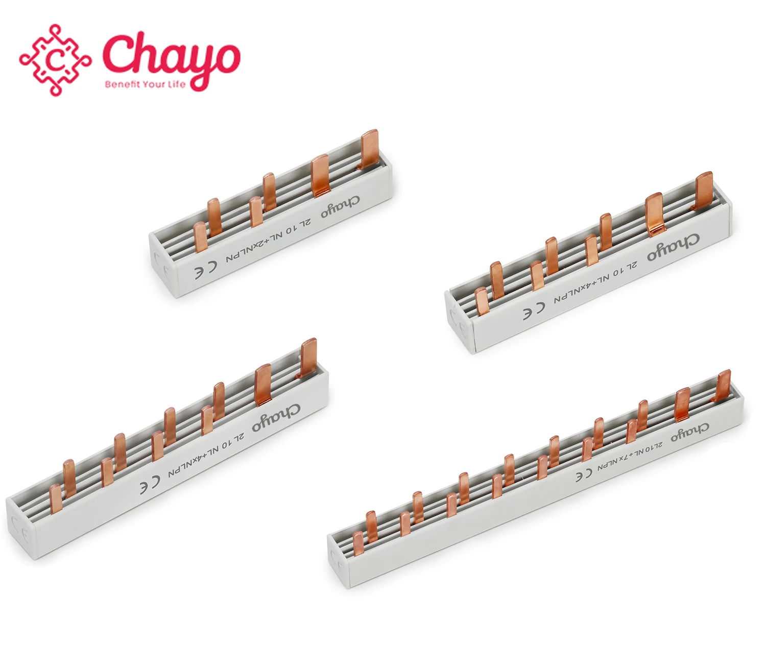 Chayo NL Series DPN Pin Copper Electrical Busbar, Distribution Box Circuit Breaker Connector, DIN Rail MCB Bus Bar