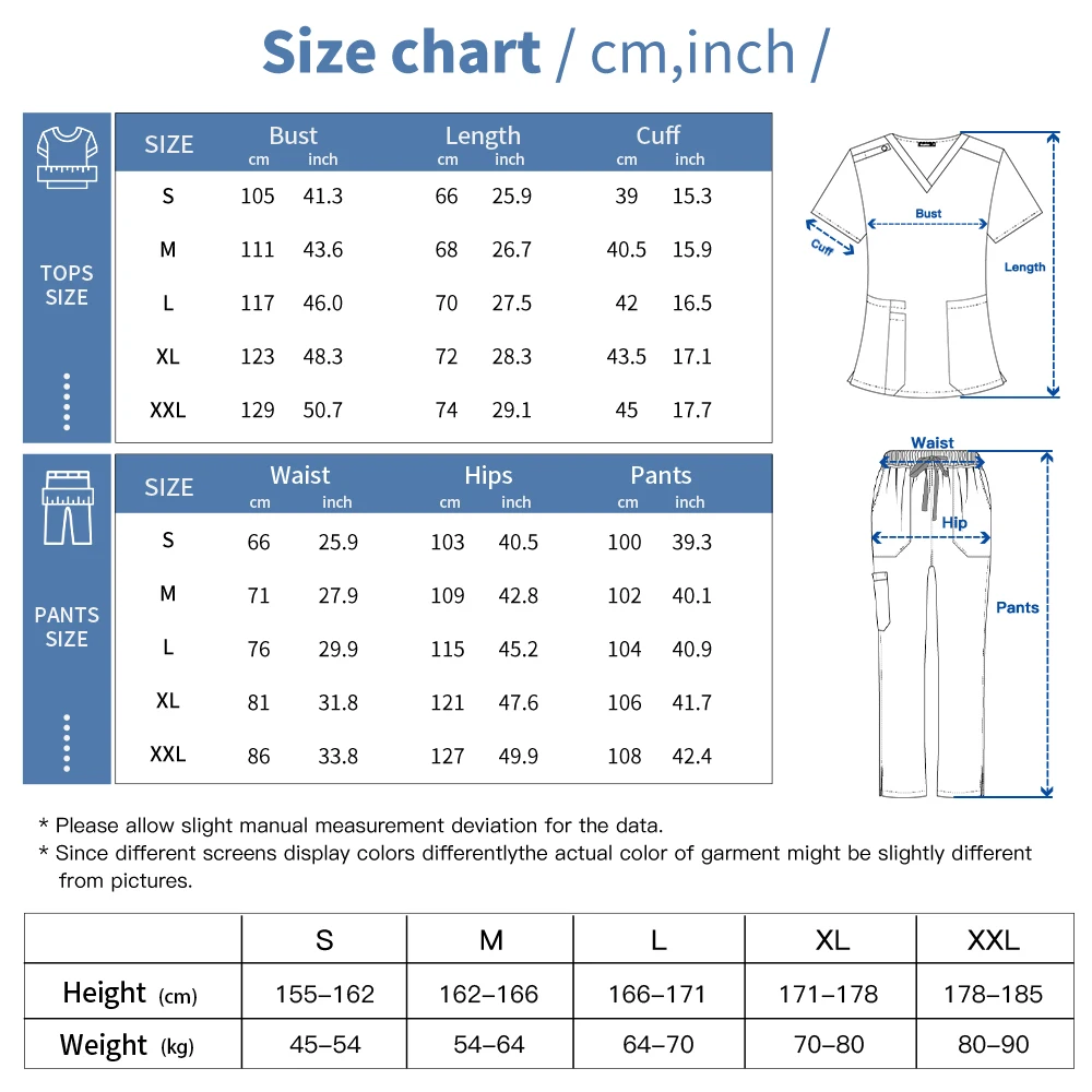 Niaahinn Spa Uniform Women Scrubs Suit Short Sleeved V-neck Surgical Nursing Set Multicolor Pet Grooming Doctor Medical Workwear