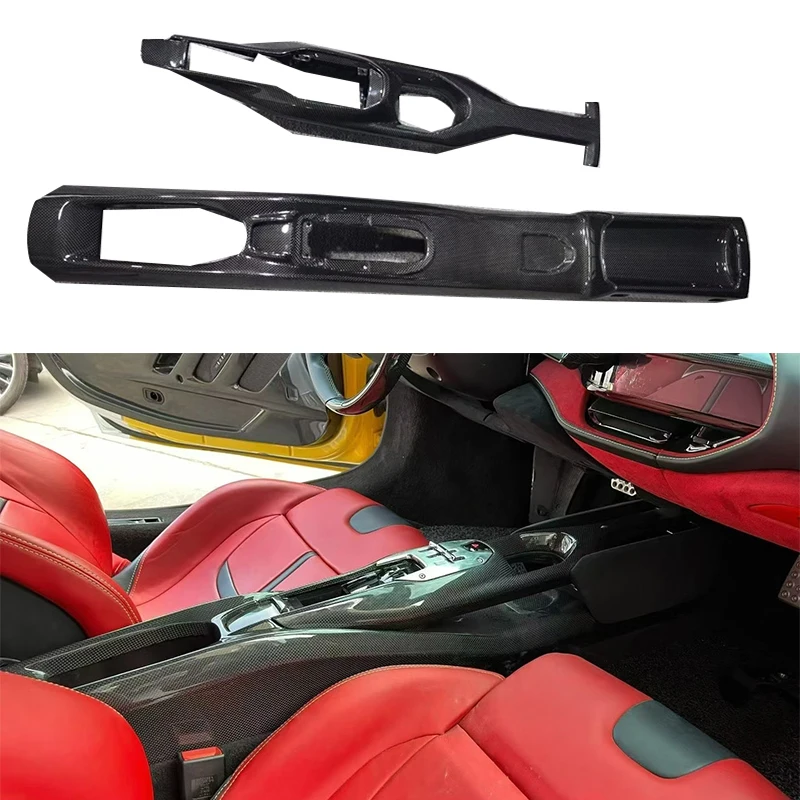 High Quality Dry Carbon Fiber Interior Accessories SF90XX Dry Carbon Fiber Center Console Saddle for Ferrari SF90XX