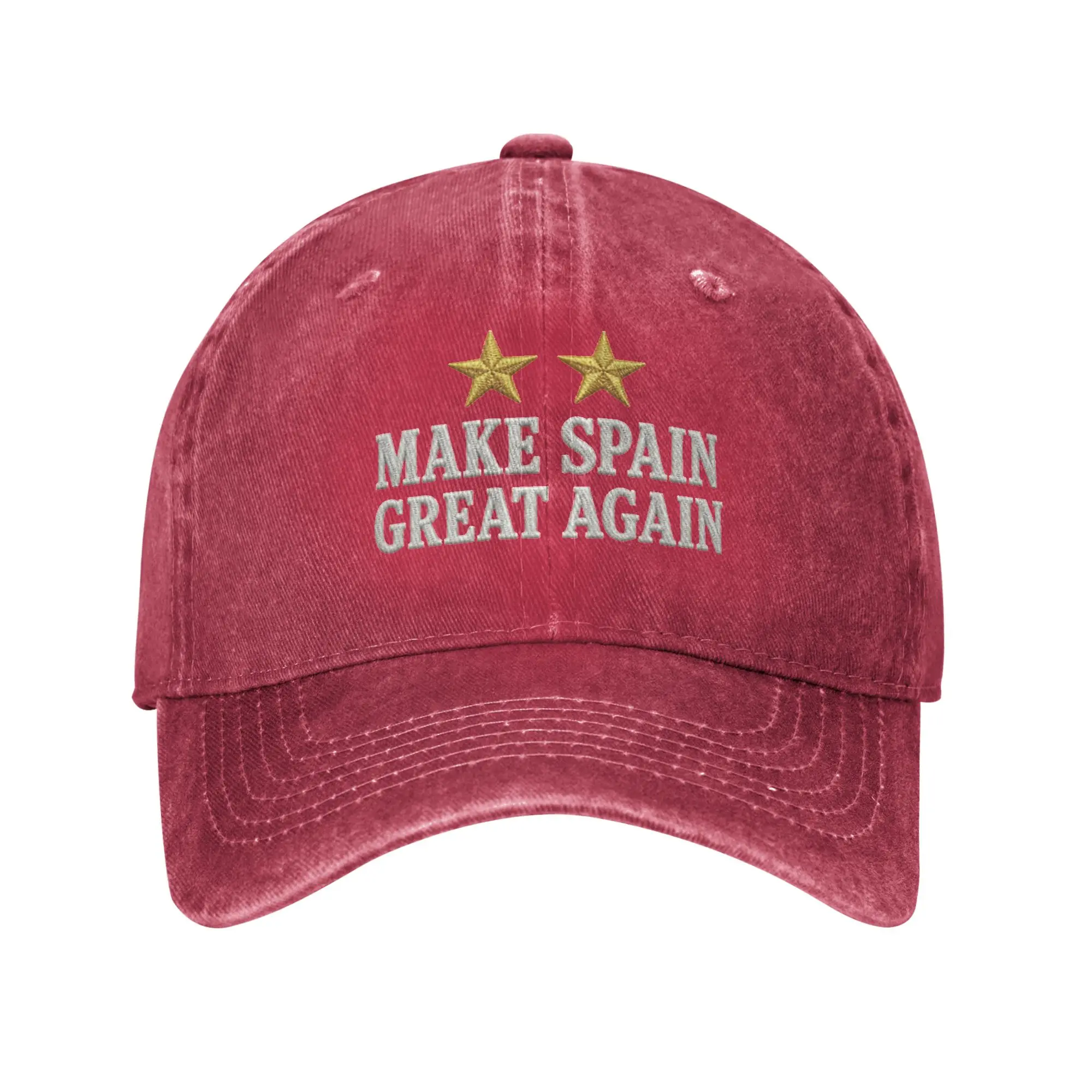 Hot Sale 19 Pics MAKE SPAIN GREAT AGAIN 2 STARS Espana Spanish Retro Denim Washed Baseball Caps Men Womens  Cowboy Dad Hat