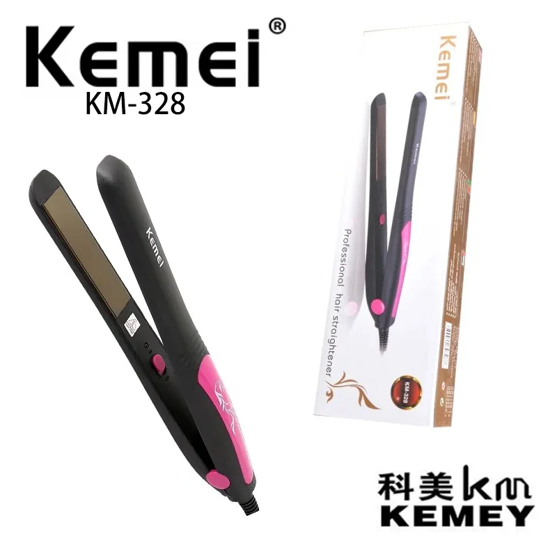 

Kemei Electric Hair Straightener And Curler KM-328 Hair Iron Manufacturer Wholesale High Quality Electric Hair Curler