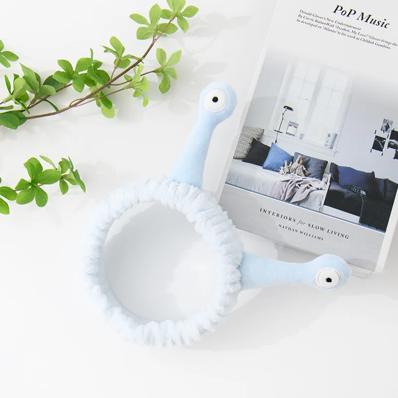 Instagram style cartoon cute snail hair band wash face make-up wacky peluche hair band accessori per capelli tridimensionali