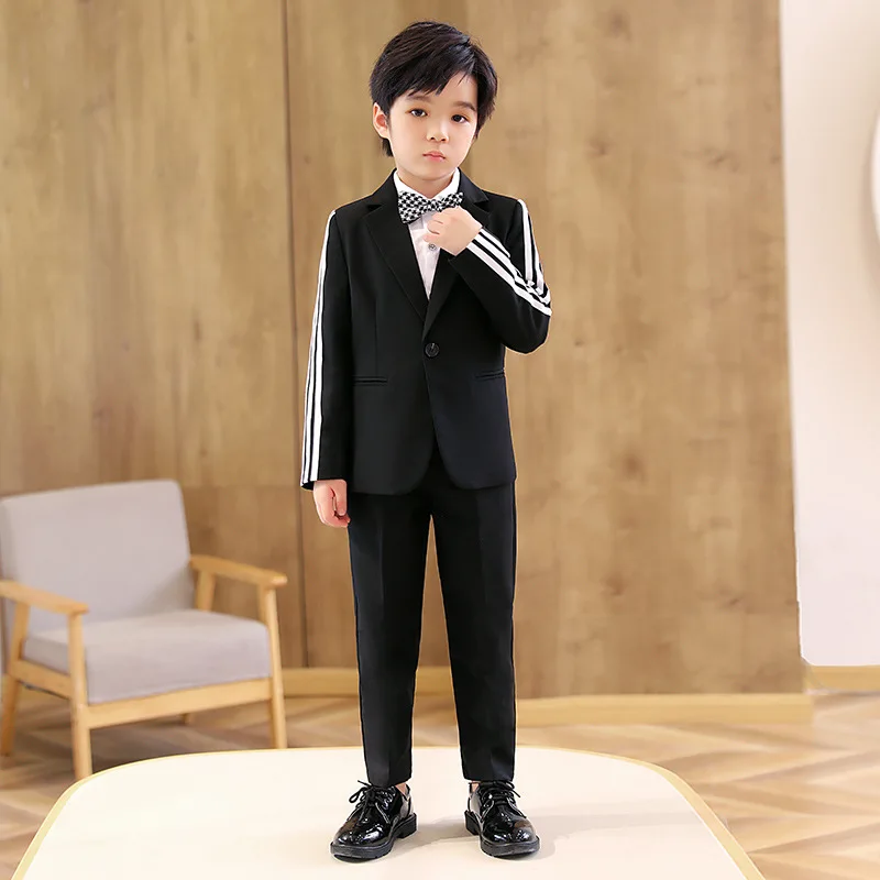 Boys Tuxedos Suit Jacket Pant Formal Dress Kids Blazer Child School Uniforms 2 Pcs Clothes Sets Toddler British Gentlemen Outfit